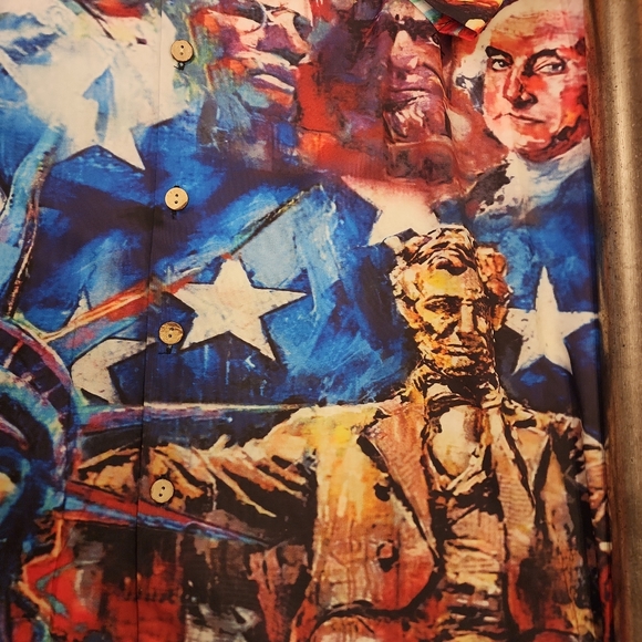 MISSLOOK Men's Button Up Shirt 4th of July USA - Picture 3 of 7